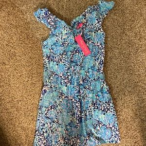 Alessa Romper in Light Aqua Spritz